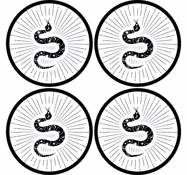 Portavasos frikis motivo de serpiente abstracto - TenVinilo