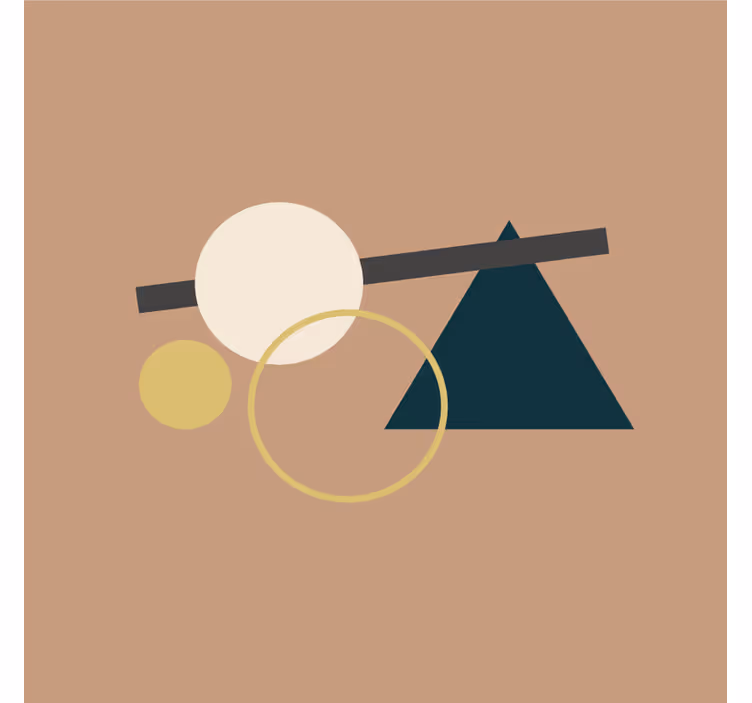 Portavasos moderno formas geométricas con círculo - TenVinilo