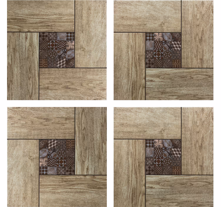 Portavasos azulejo motivo textura madera - TenVinilo