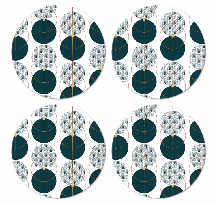 Posavasos moderno Glamour estilo geo arte - TenVinilo