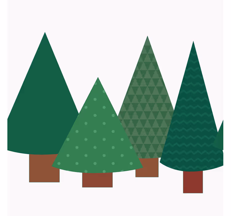 Posavasos navideño Patrón de árbol de navidad de patchwork - TenVinilo
