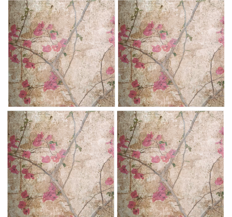 Portavasos con motivo floral texturizado - TenVinilo