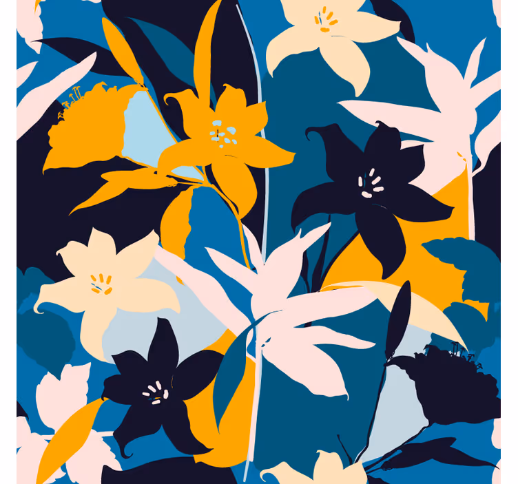 Portavasos moderno motivo floral vivo - TenVinilo