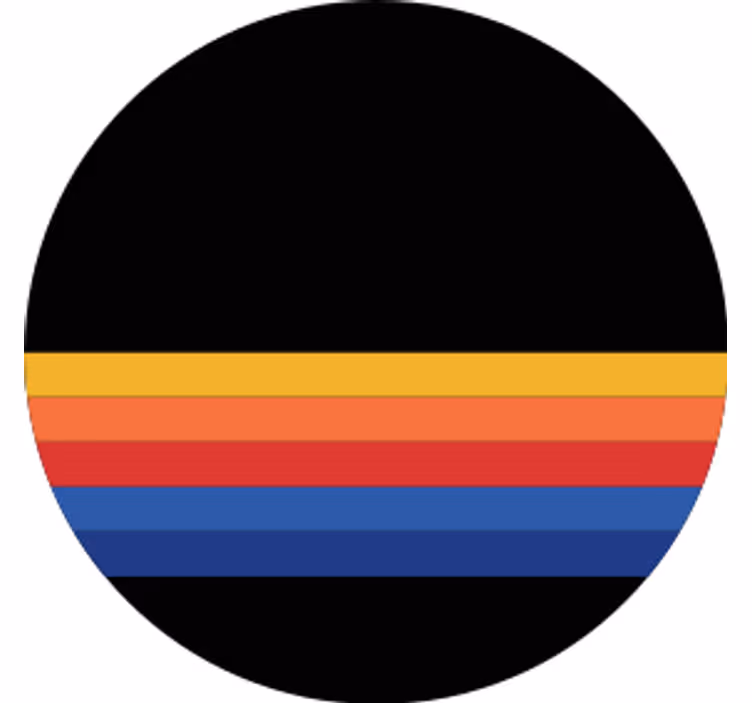 Portavasos patrón circular rayas coloridas - TenVinilo