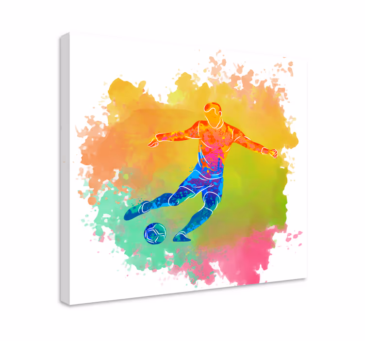 Cuadro deporte acción dinámica de fútbol - TenVinilo