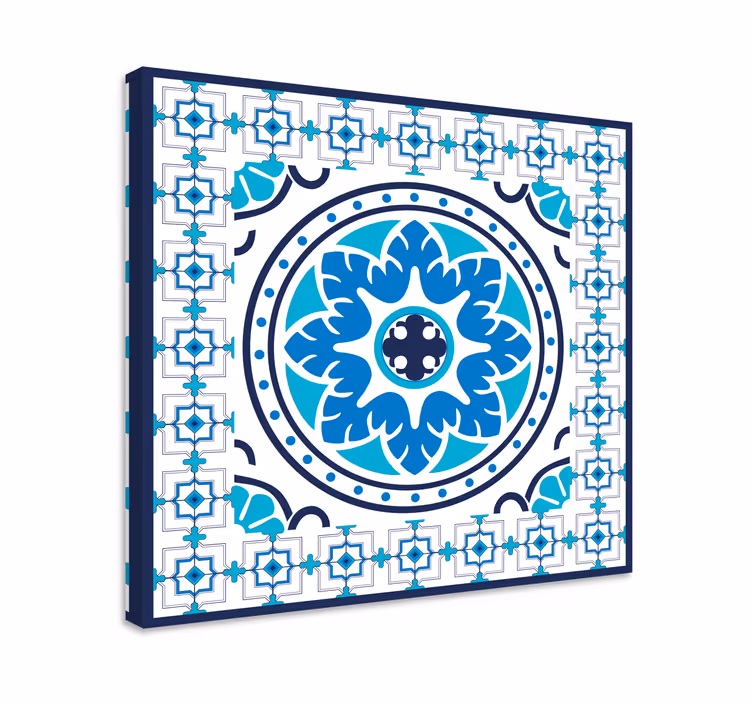 Cuadro azul azulejos azul - TenVinilo