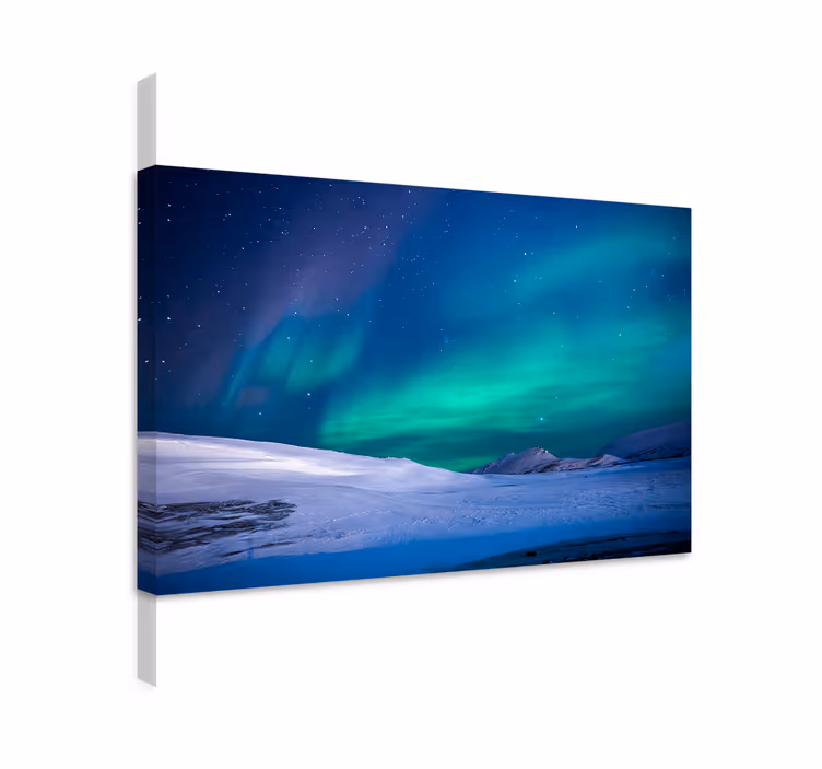 Cuadro azul aurora boreal - TenVinilo