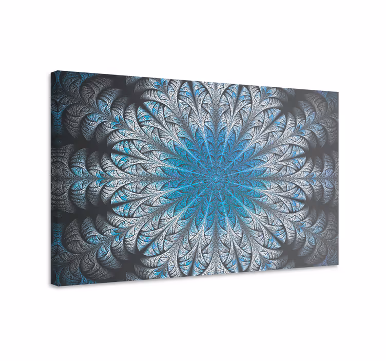 Cuadro azul mandala brumosa - TenVinilo