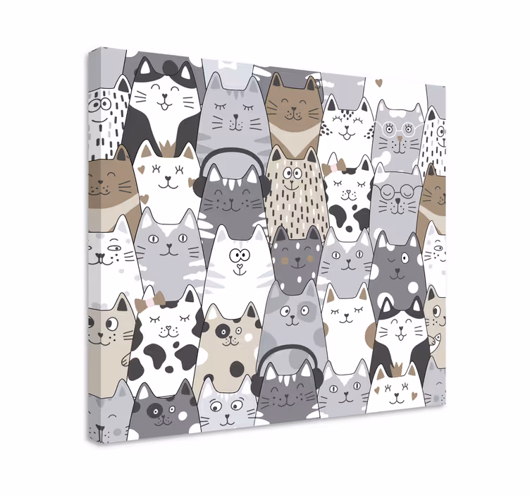 Cuadro de gatos gatos de dibujos animados - TenVinilo