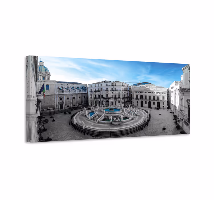 Cuadros ciudades Piazza pretoria en palermo - TenVinilo