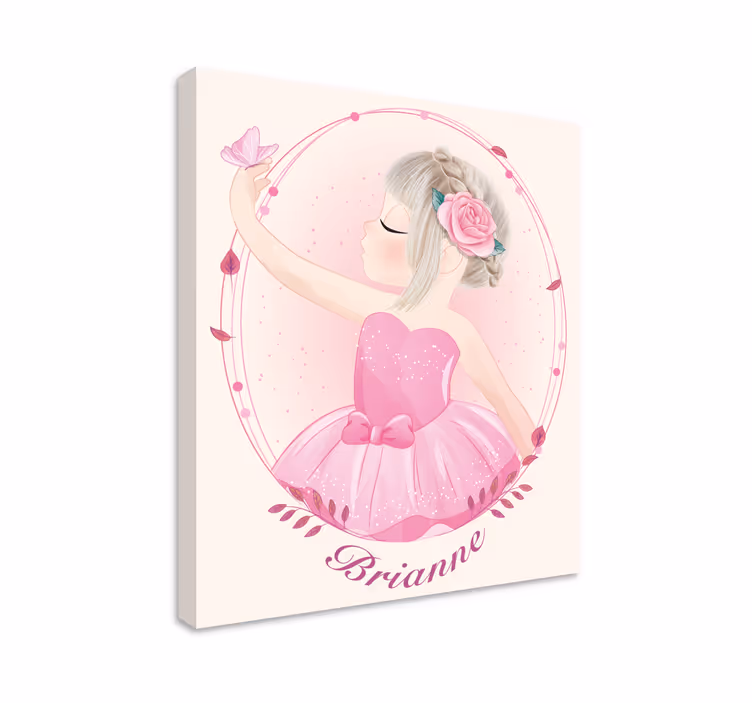 Cuadro infantil niña bailarina danzando - TenVinilo