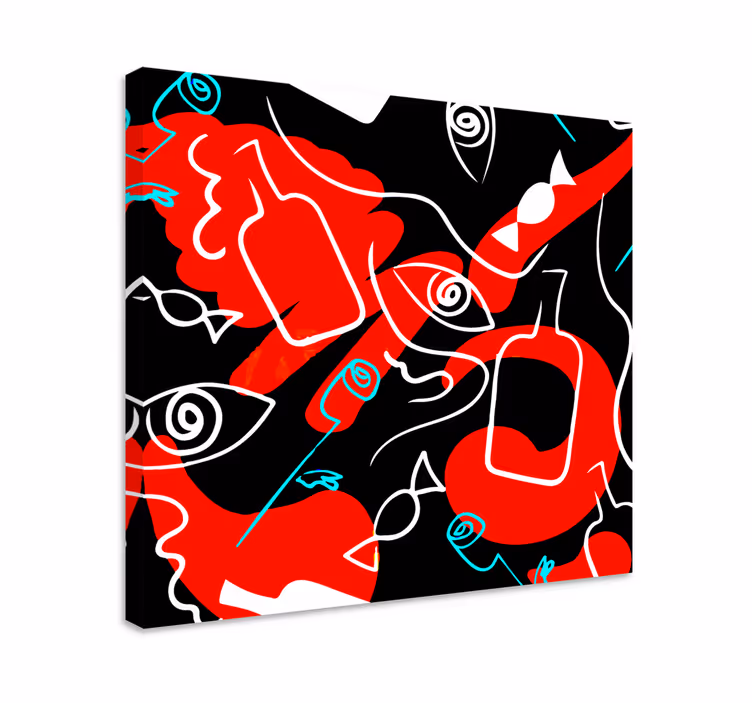 Cuadro bodegones formas de frutas abstractas - TenVinilo