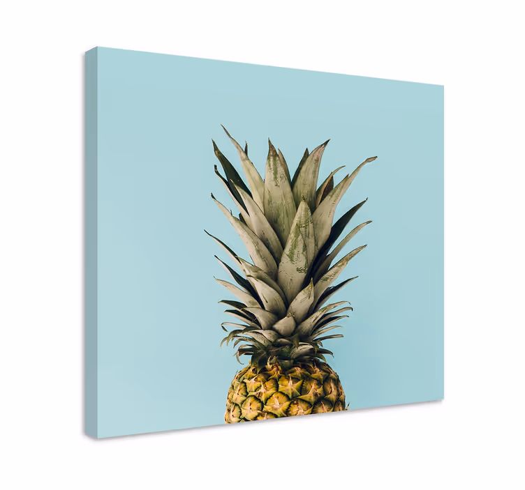 Cuadro bodegones vista superior piña - TenVinilo