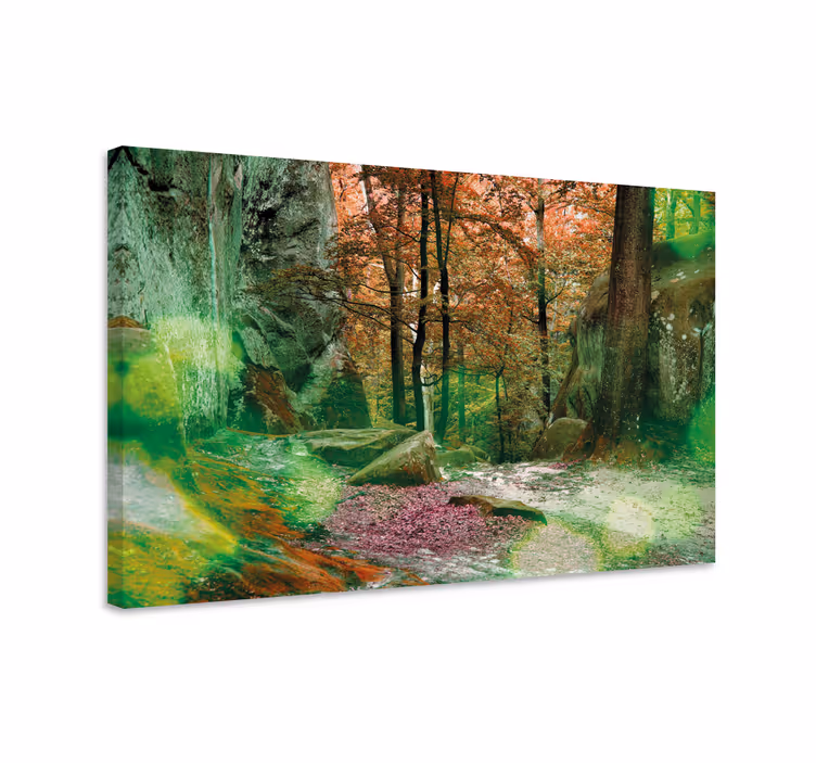 Cuadro árboles Bosque verde - TenVinilo