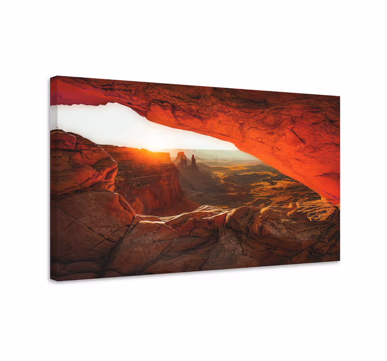 Cuadro paisajes vista del atardecer impresionante - TenVinilo