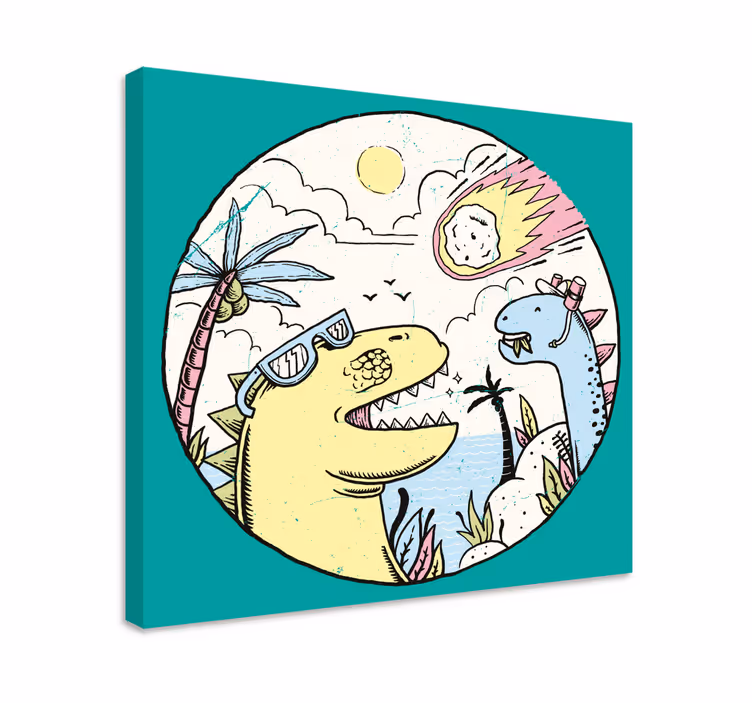Cuadro de dinosaurios aventuras de dinosaurios - TenVinilo