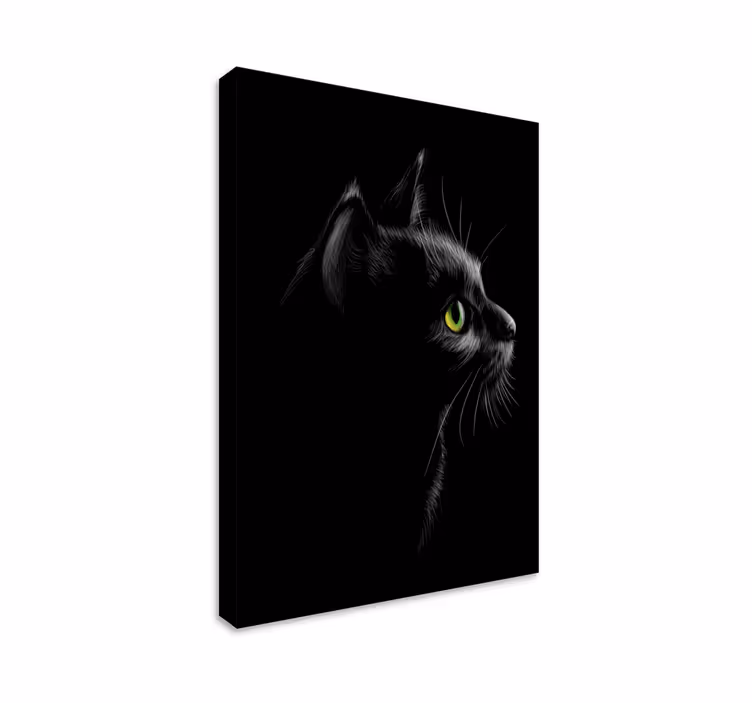Cuadro de gatos Negro - TenVinilo