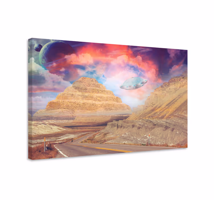 Cuadro paisaje pirámides galácticas - TenVinilo
