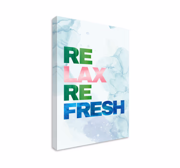 Cuadro baño relajarse y refrescarse - TenVinilo
