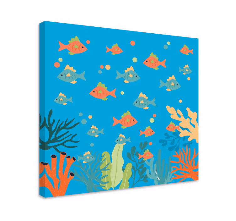 Cuadro infantil peces de coral - TenVinilo