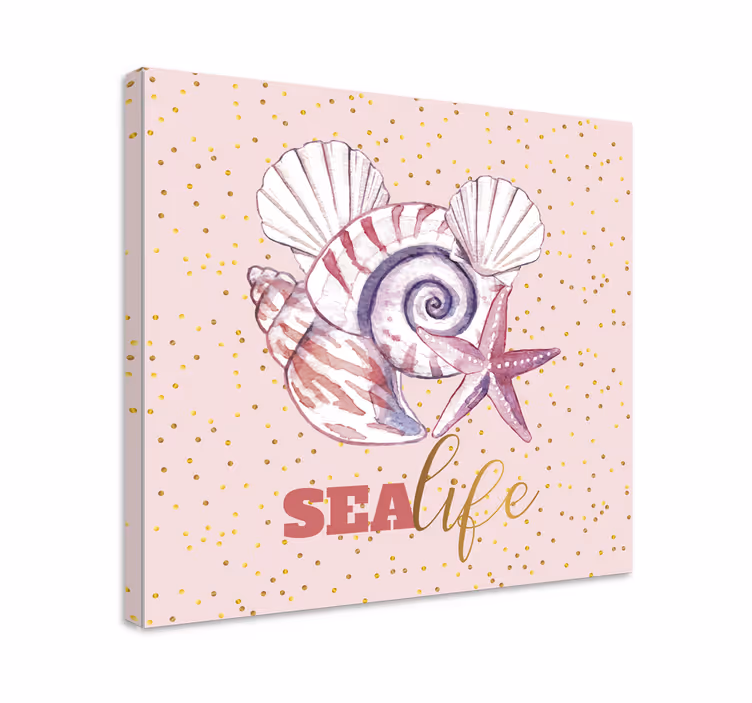 Cuadro de marineros con conchas y estrellas de mar - TenVinilo