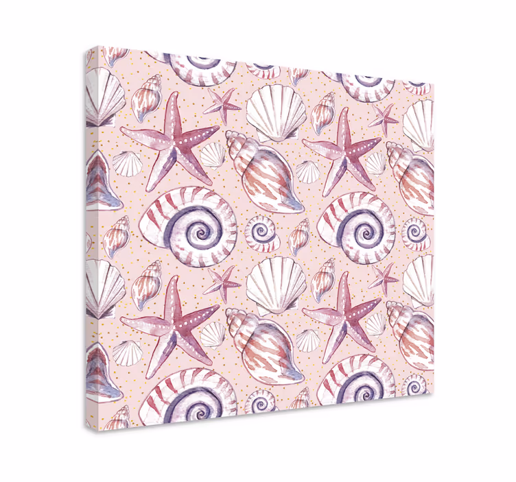 Cuadro de marineros con conchas y estrellas de mar - TenVinilo