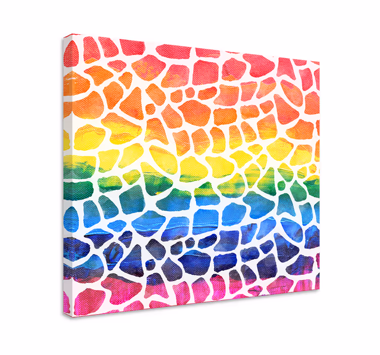 Cuadro bodegones arreglo mosaico vibrante - TenVinilo