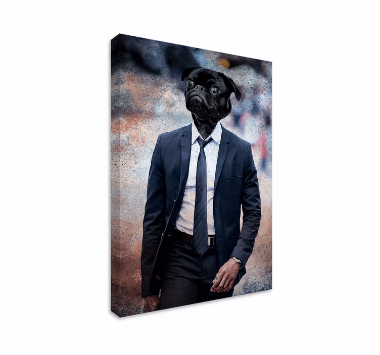 Cuadro de perro retrato elegante de perro - TenVinilo