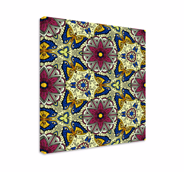 Cuadro moderno Mosaico de mariposas de colores - TenVinilo