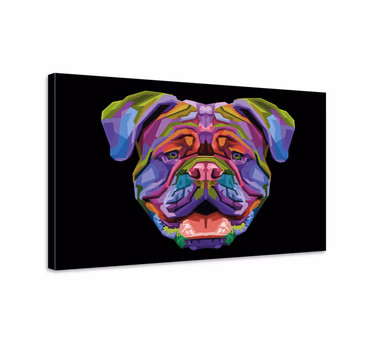 Cuadro perro Perro moderno a todo color - TenVinilo