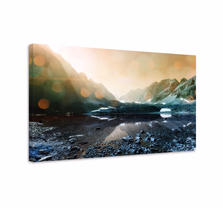 Cuadro paisajes Bosque y lago, naturaleza - TenVinilo