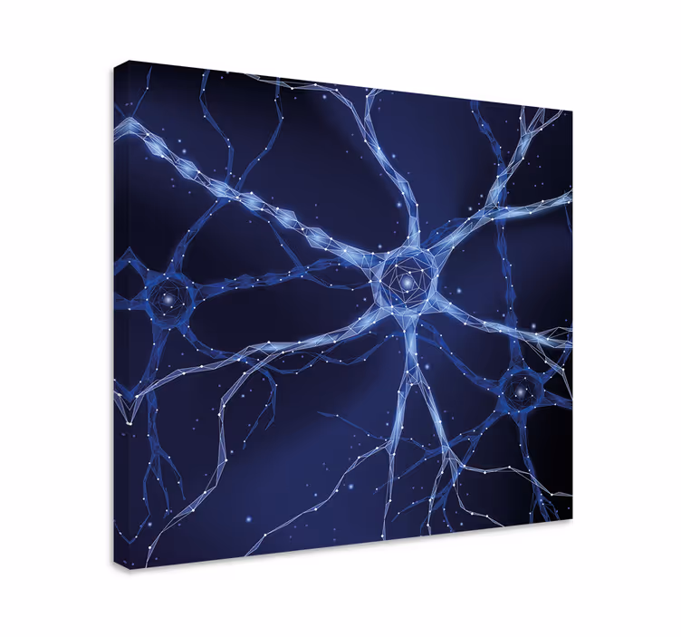 Cuadro abstracto Neuronas cerebrales - TenVinilo