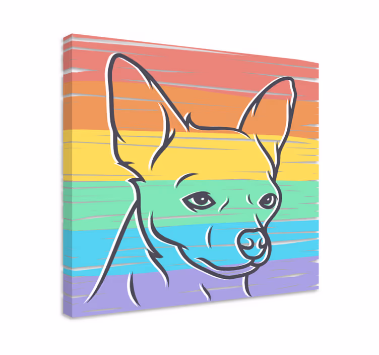 Cuadro perro Arco iris de cockapoo - TenVinilo