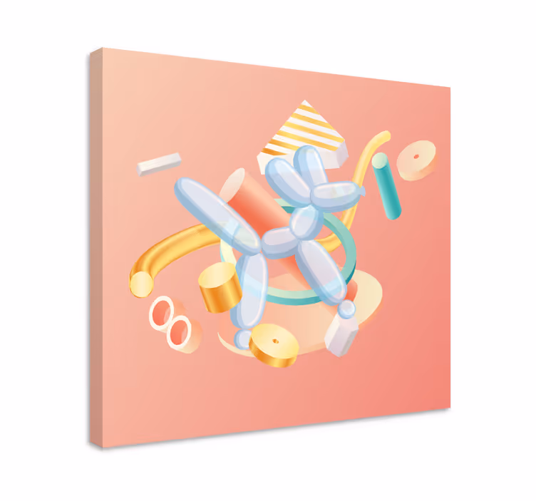 Cuadro bodegones formas de animales de globo - TenVinilo