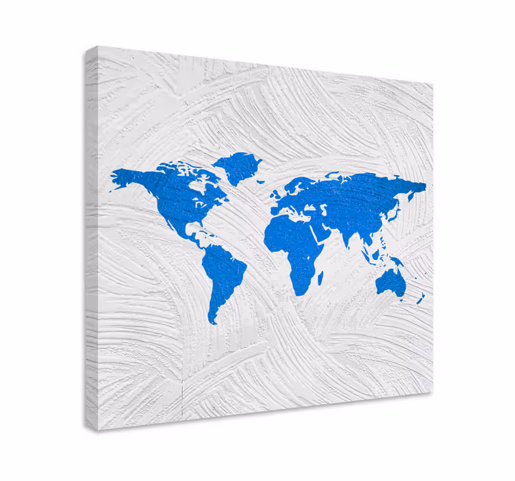 Cuadro mapa contorno del mundo - TenVinilo