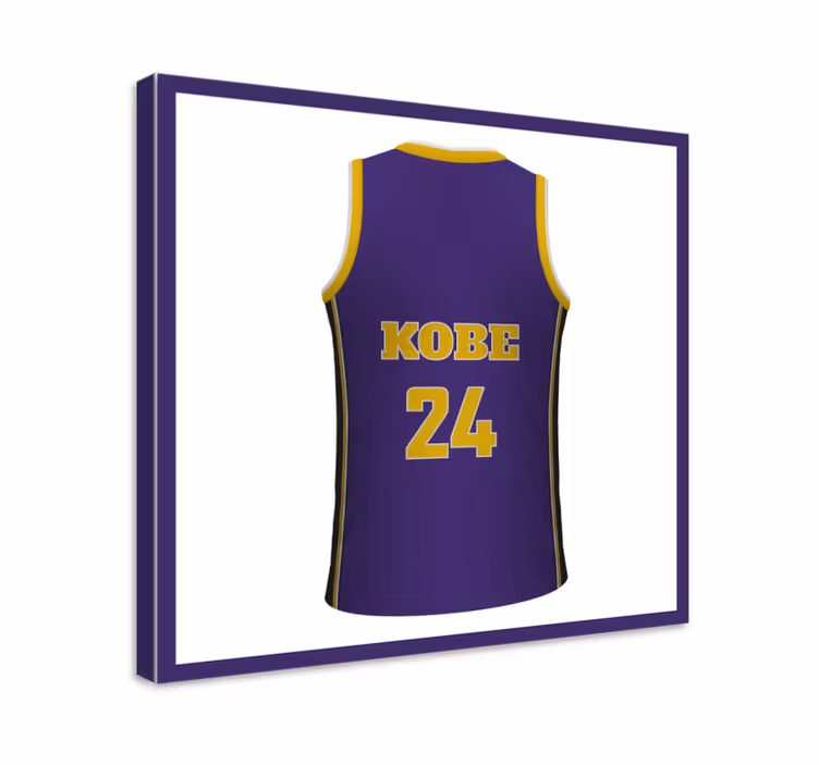 Cuadro deporte camiseta personalizada de bastekball - TenVinilo
