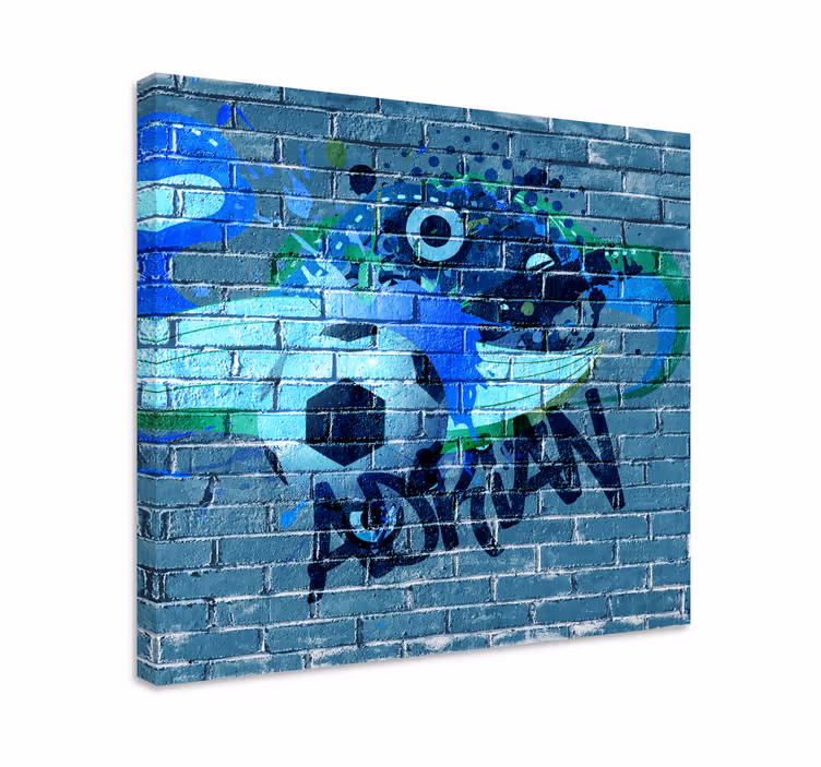 Cuadro deporte arte graffiti fútbol - TenVinilo