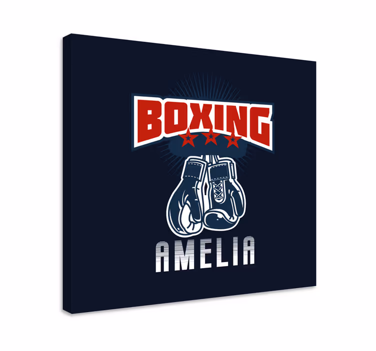 Cuadro deporte guantes de boxeo emblema - TenVinilo