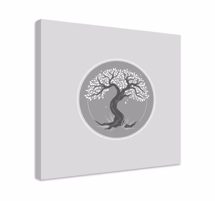 Cuadro de árboles silueta de árbol estilizada - TenVinilo
