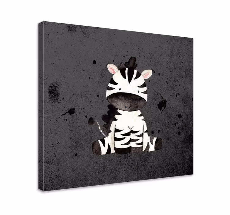 Cuadro animales personaje de cebra adorable - TenVinilo