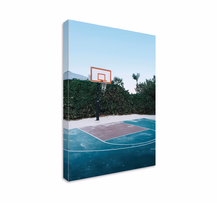 Cuadro deporte escena de cancha de baloncesto - TenVinilo