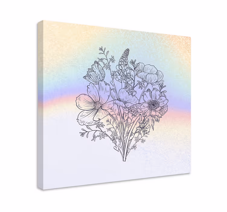 Cuadro de flores Color realista - TenVinilo