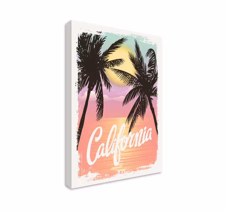 Cuadro ciudades atmósferas del atardecer californiano - TenVinilo