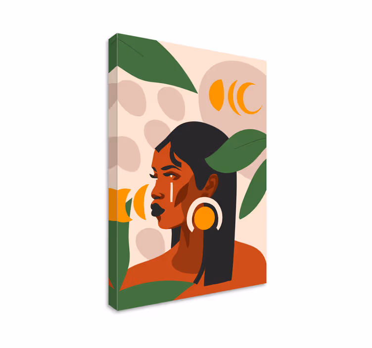 Cuadro de personas retrato de mujer elegante - TenVinilo