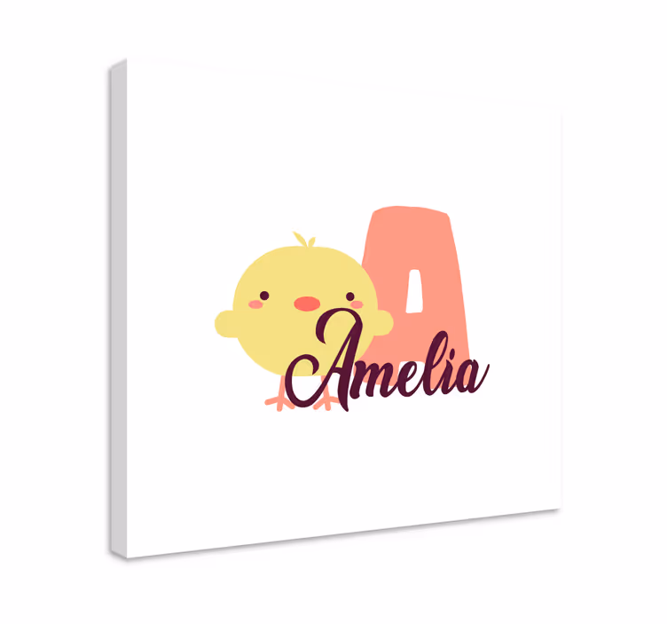 Cuadro para bebés diseño de pollito adorable - TenVinilo
