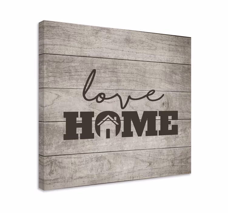 Cuadro frase amor en el hogar - TenVinilo