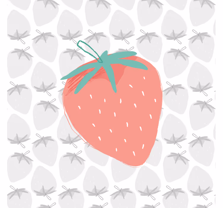 Cuadro bodegones ilustración de fresas - TenVinilo