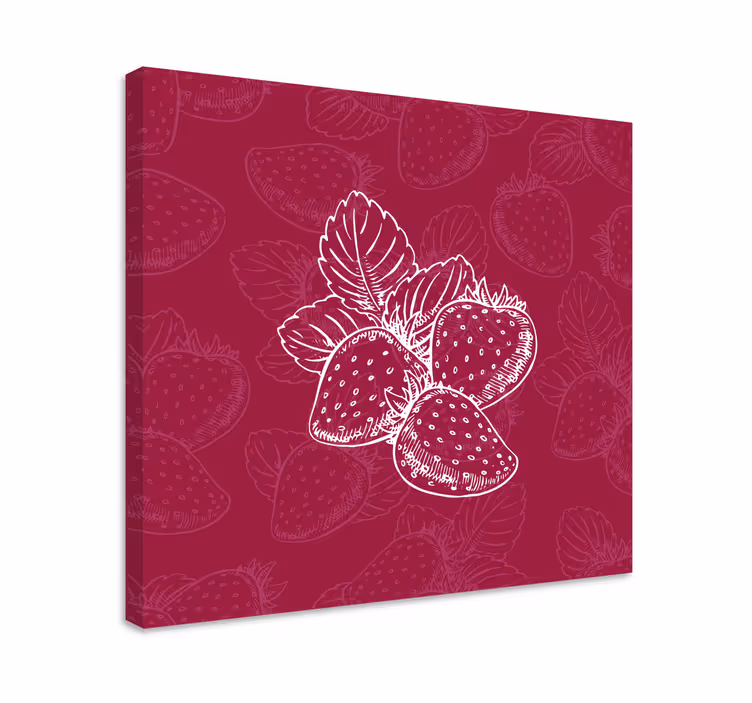 Cuadro bodegones racimo de fresas - TenVinilo