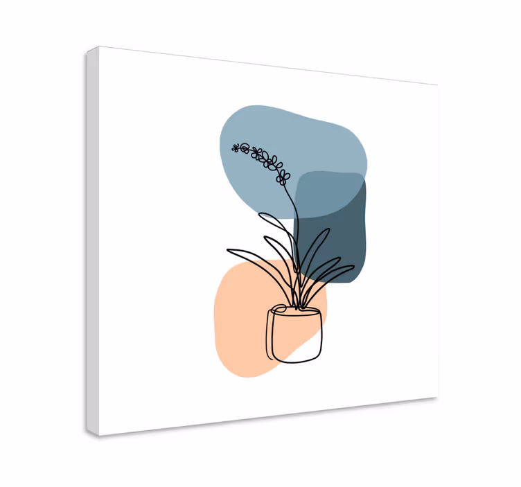 Cuadro de flores Increíble diseño de orquídeas minimalista. - TenVinilo