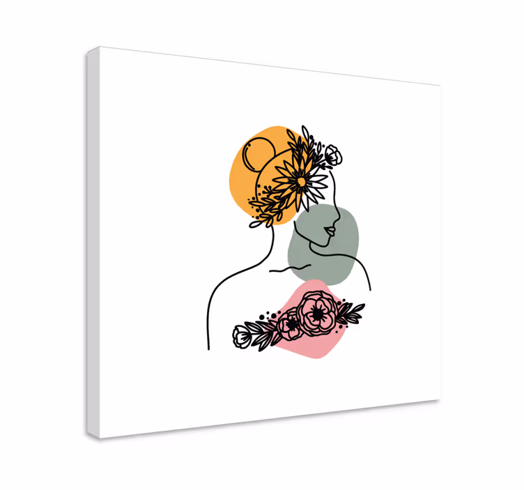 Cuadro de flores Mujer asombrosa cara de flor - TenVinilo